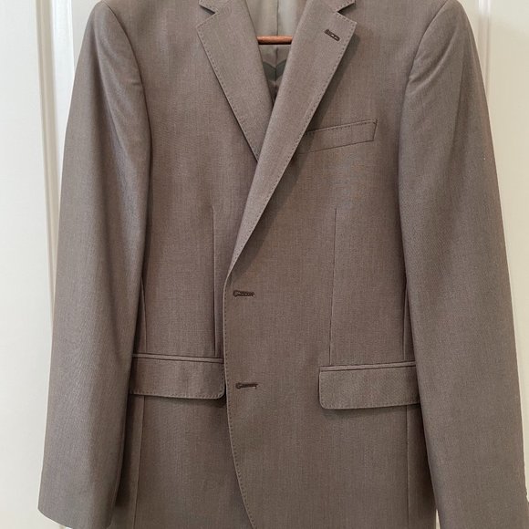 JF J Ferrar Slim Light Brown Sport Coat, 42R - Picture 3 of 8